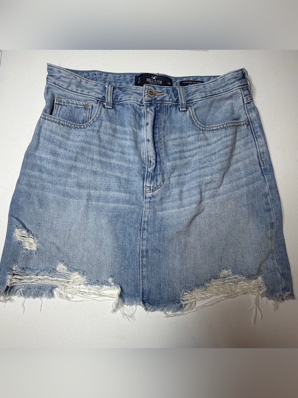 Hollister Light Blue High-Rise Denim Skirt | Size 11
